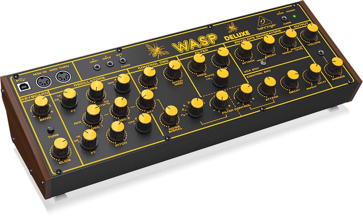 Behringer WASP DELUXE Legendary Hybrid Synthesizer With Dual Oscs, Multi-Mode VCF And 16-Voice Poly Chain - Hollywood DJ