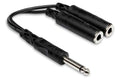 Hosa YPP-111 Y Cable 1/4" Male to Two 1/4" Female - Hollywood DJ
