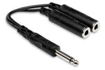 Hosa YPP-111 Y Cable 1/4" Male to Two 1/4" Female - Hollywood DJ