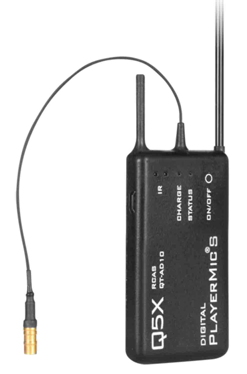 Shure QTAD10PS PlayerMic Short Flexible Rubber Bodypack Transmitter with Q5X - Hollywood DJ