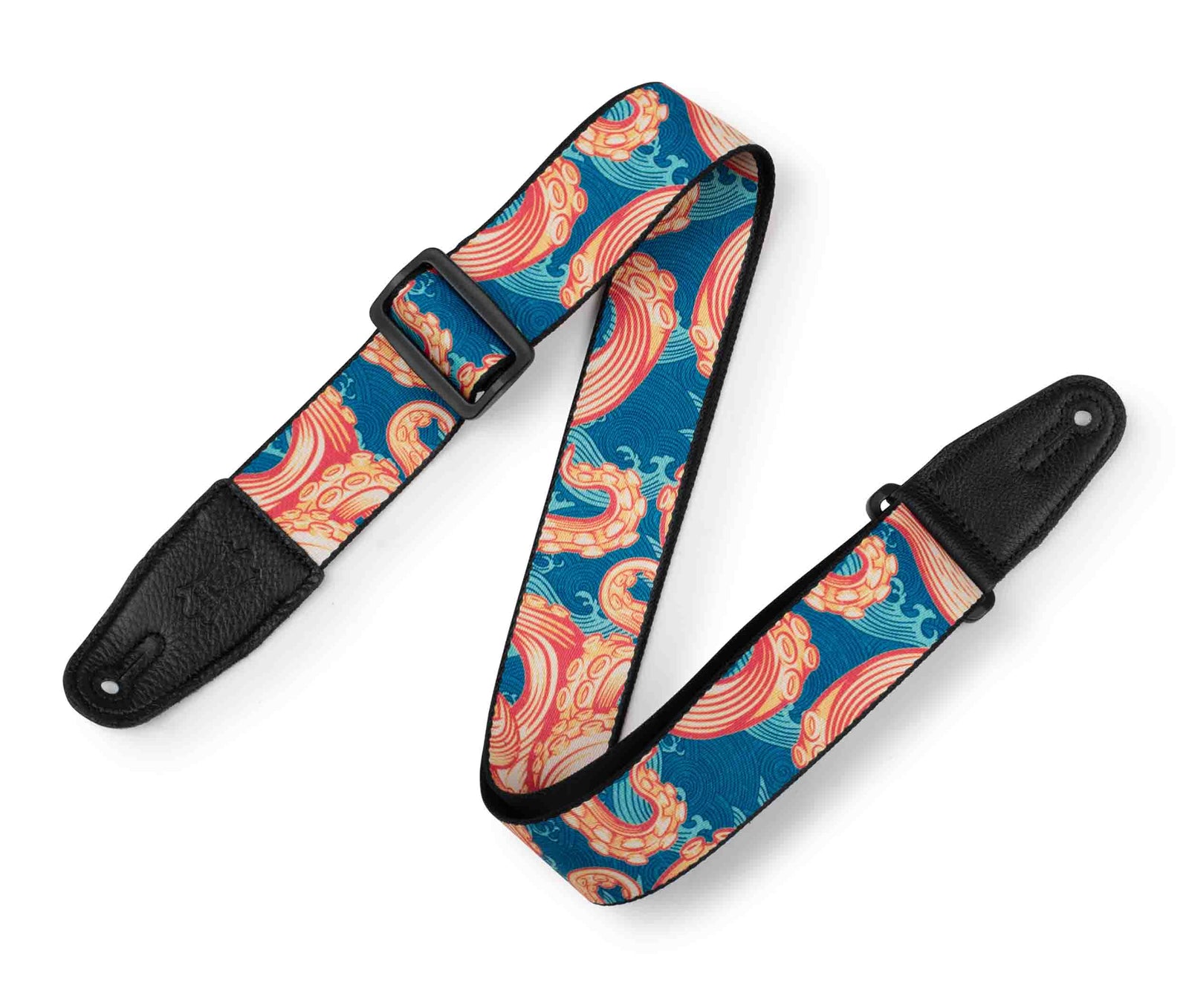 Levy's Leathers MPD2-117 2” Wide Polyester Guitar Strap with Tentacles and Waves Motif - Hollywood DJ