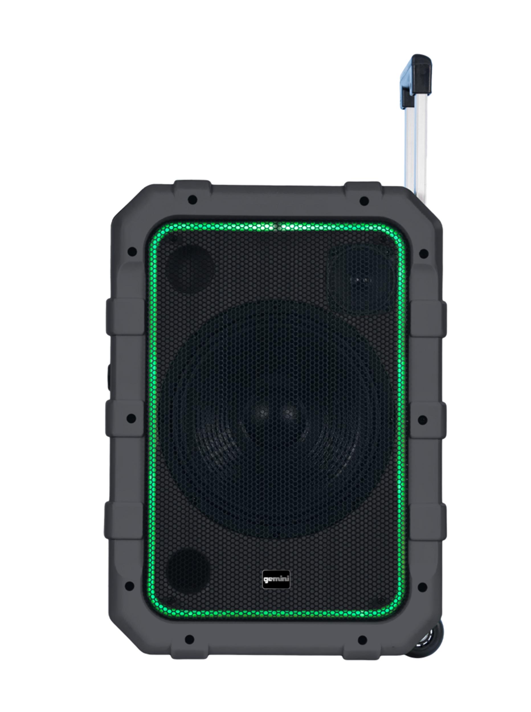 Gemini Sound MPA-2400GRY Rechargeable Weather Resistant Trolley PA Speaker - Gray - Hollywood DJ