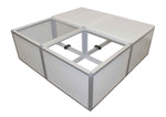 ProX XSA-2X2-24 LUMOStage High Acrylic Platform Riser Section with Clamps and 4 Side Acrylic Covers - 2 Foot X 2 Foot X 24 Inch - Hollywood DJ