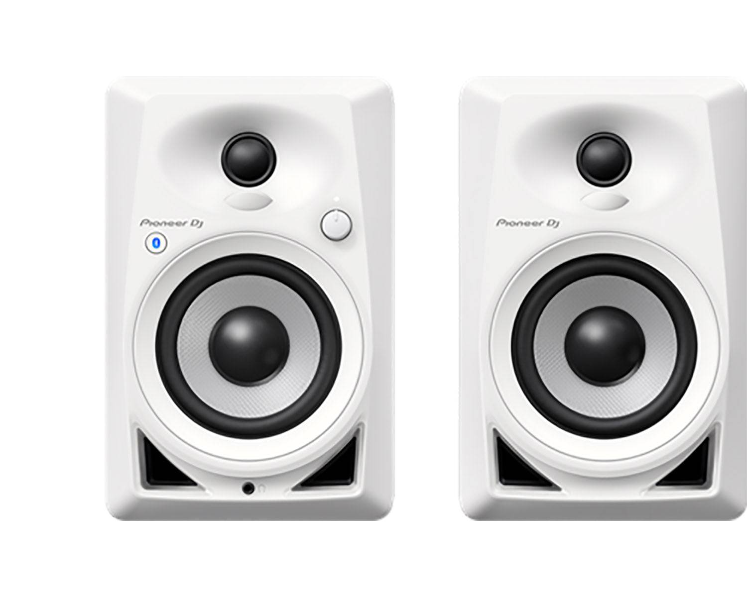 Pioneer DJ DM-40BT-W, 4-Inch Desktop Monitor Speakers With Wireless Bluetooth Control - Hollywood DJ