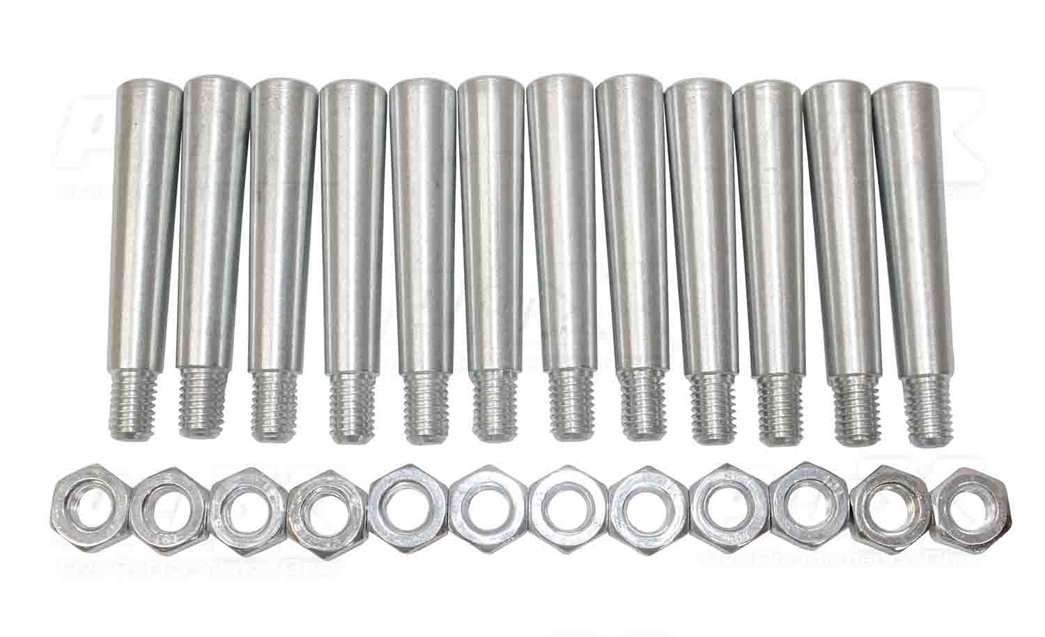 ProX XT-SPN12, 12 Pack Tapered Shear Pin with Threaded Tip and Nut for Conical Coupler - Hollywood DJ