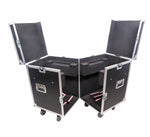 ProX XS-MH275X2W, ATA Flight Style Road Case for (2) Moving Head Lighting Fixtures with (6) 4-inch Casters by ProX