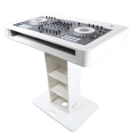 ProX XZF-DJCTWCASE Control Tower DJ Stand with Laptop Stand, and Travel Cases - White Finish - Hollywood DJ