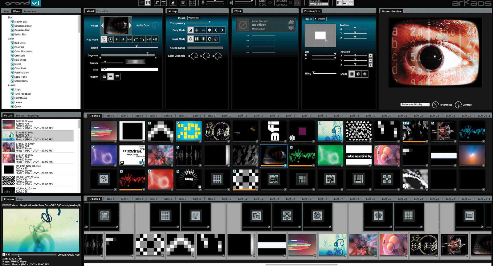 ADJ GRAND VJ 2.0-UG, Eight Layer Video Mix VJ Software by ADJ