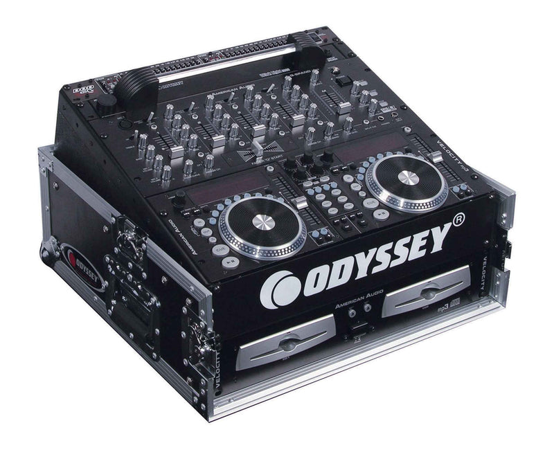 Odyssey FZ1002 10U Top Slanted 2U Vertical Pro Combo Rack - Hollywood DJ