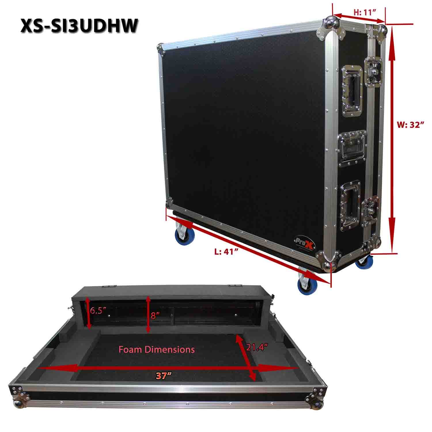 ProX XS-SI3UDHW DJ Case For Soundcraft SI Performer 3 and Expression 3 Mixer Console ProX Cases