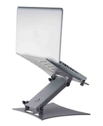 K&M 12195 Foldable Laptop Stand - Gray- Hollywood DJ