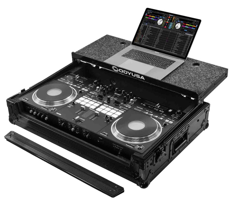 Odyssey FZGSREV7WBL Flight Case for Pioneer DDJ-REV7 Label Glide Style with Wheels - Black - Hollywood DJ