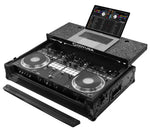 Odyssey FZGSREV7WBL Flight Case for Pioneer DDJ-REV7 Label Glide Style with Wheels - Black - Hollywood DJ