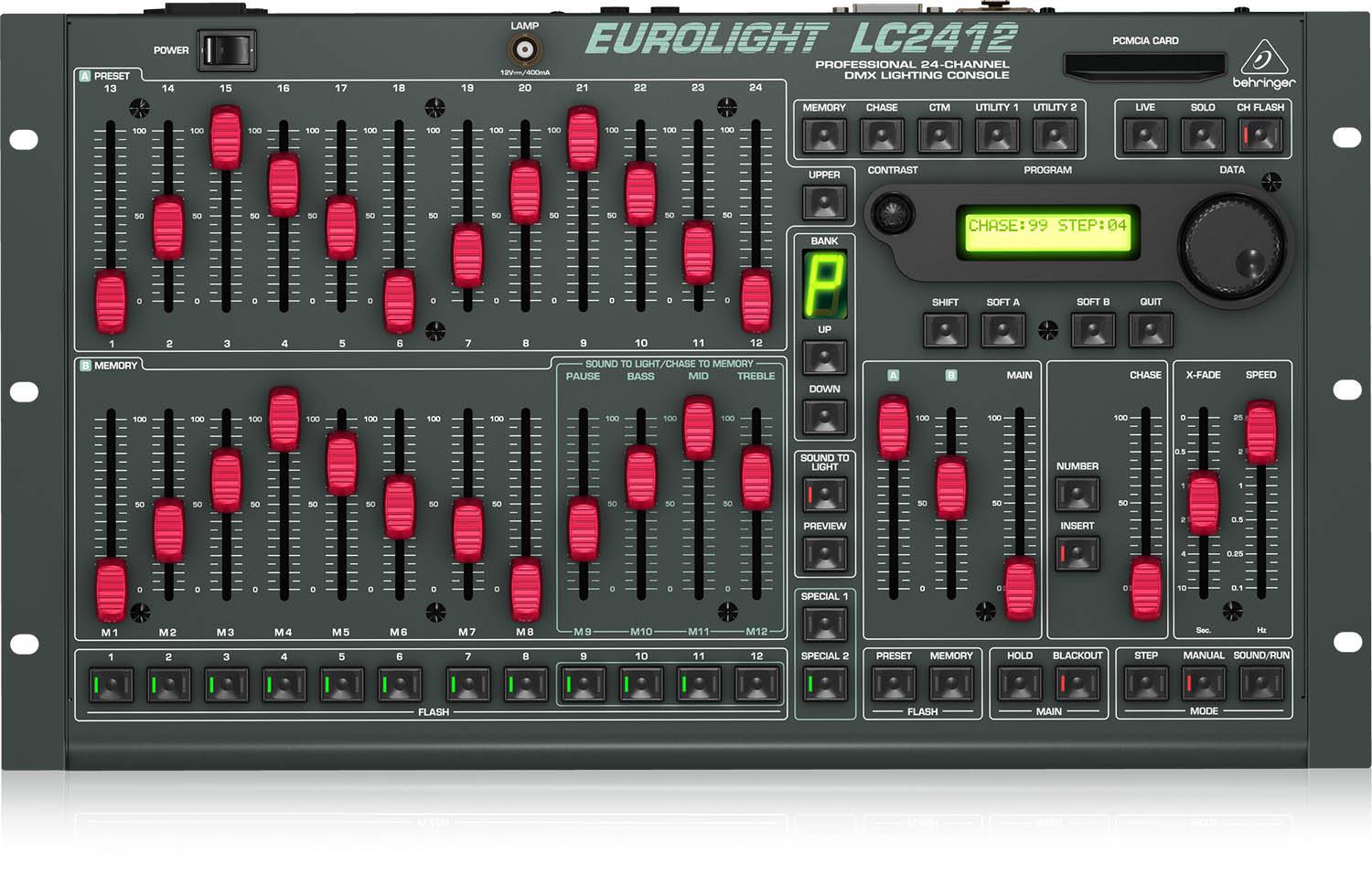 Behringer LC2412, Professional 24-Channel DMX Lighting Console - Hollywood DJ