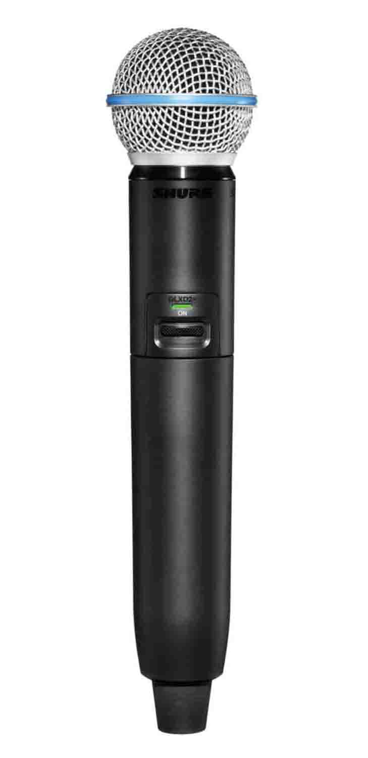Shure GLXD2+/B58=-Z3 Digital Wireless Dual Band Handheld Transmitter with BETA 58A Vocal Microphone - Hollywood DJ
