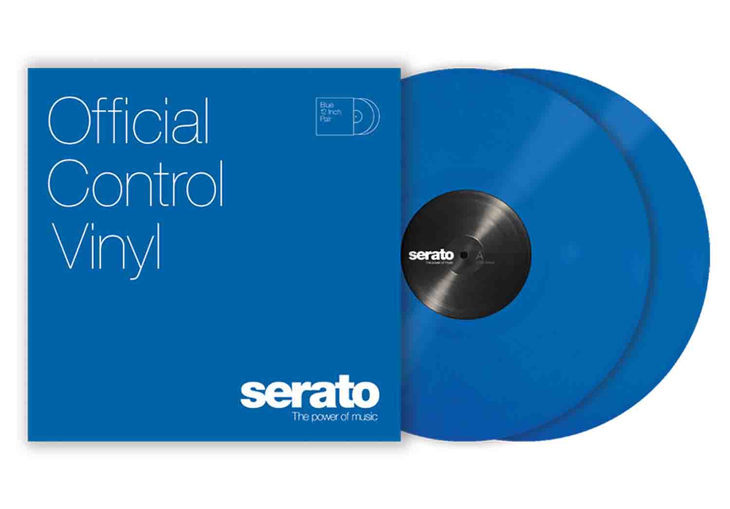 Serato SCV-PS-BLUE 12" Control Vinyl Pair - Blue - Hollywood DJ