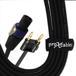 ProX XC-SB100, 12 AWG SpeakOn to Banana High Performance Speaker Cable - 100 Feet - Hollywood DJ