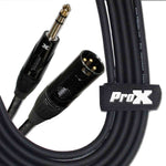 Prox XC-SXM25 Balanced 1/4" TRS to XLR-M High Performance Audio Cable - 25 Feet - Hollywood DJ