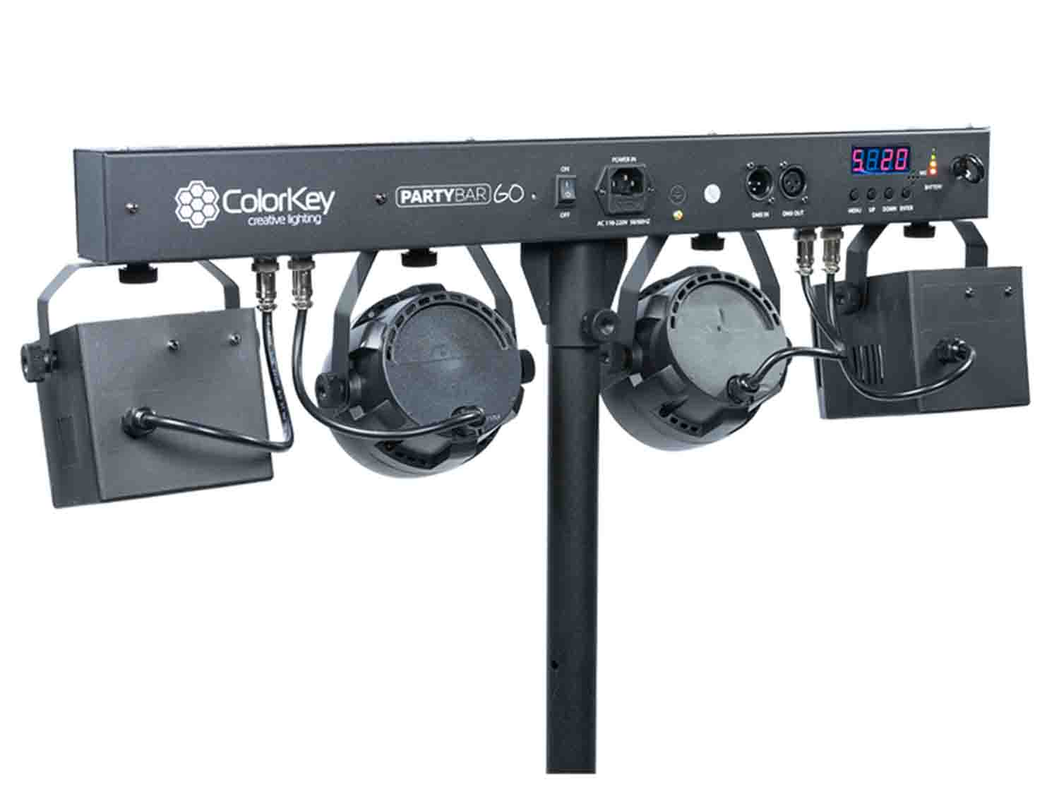 ColorKey CKU-3020 PartyBar GO Battery Powered Lighting Package - Hollywood DJ