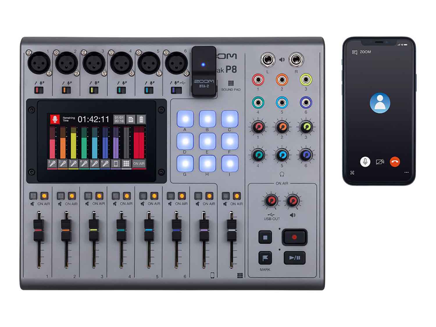 B-Stock: Zoom PodTrak P8 Portable Multitrack Podcast Recorder - Hollywood DJ