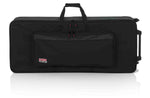 Gator Cases GK-61 Rigid EPS Foam Lightweight DJ Case for 61 Note Keyboards with Wheels - Hollywood DJ