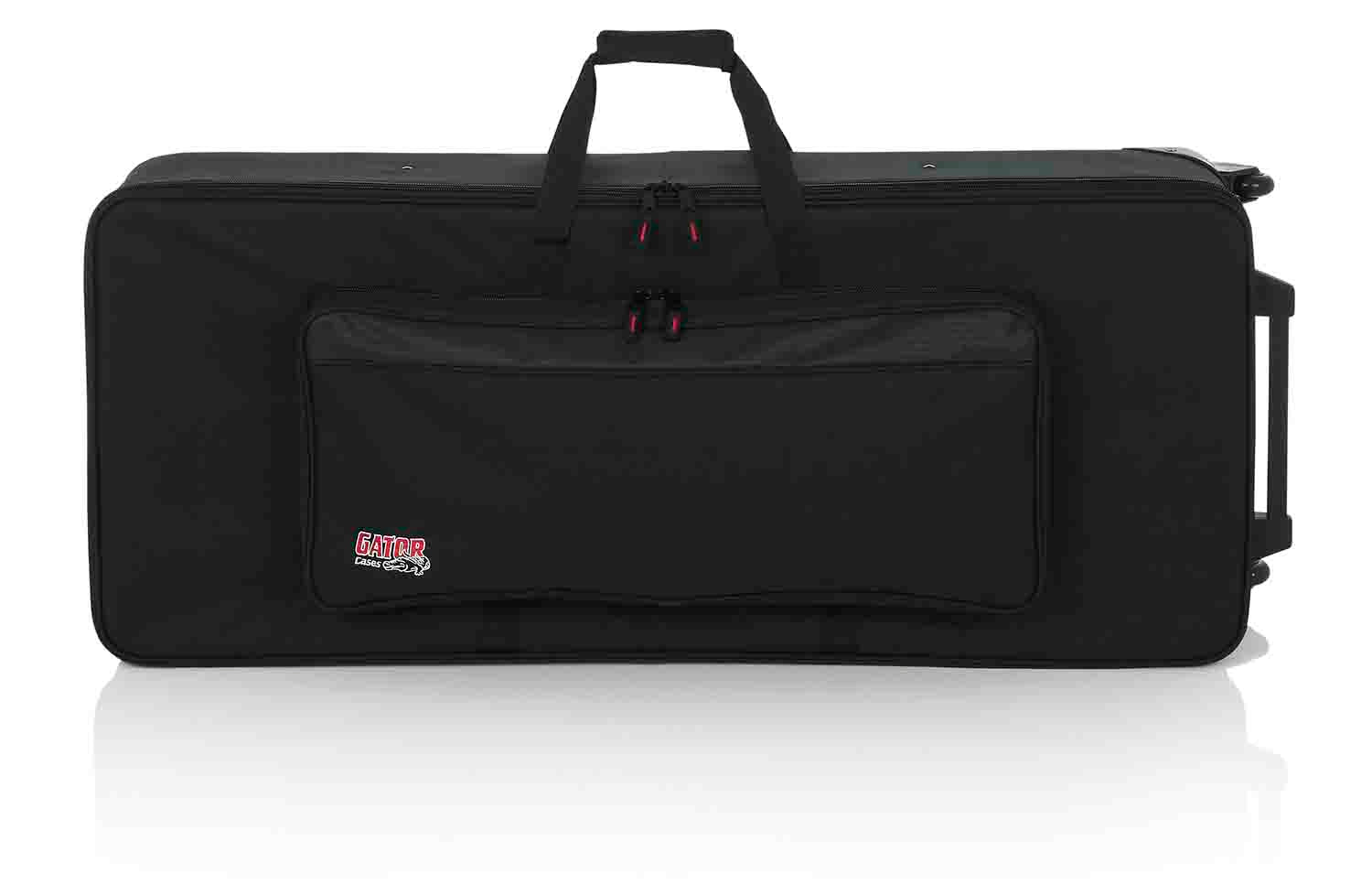 Gator Cases GK-61 Rigid EPS Foam Lightweight DJ Case for 61 Note Keyboards with Wheels - Hollywood DJ