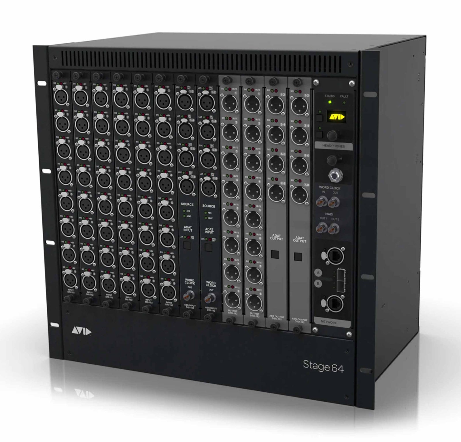 Avid Venue Stage 64 Stage Rack (48x8), with 3 Year Advantage Elite - Live Support Avid