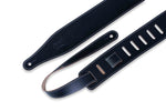 Levy's Leathers DM17-BLK Leather Guitar Strap - Black - Hollywood DJ