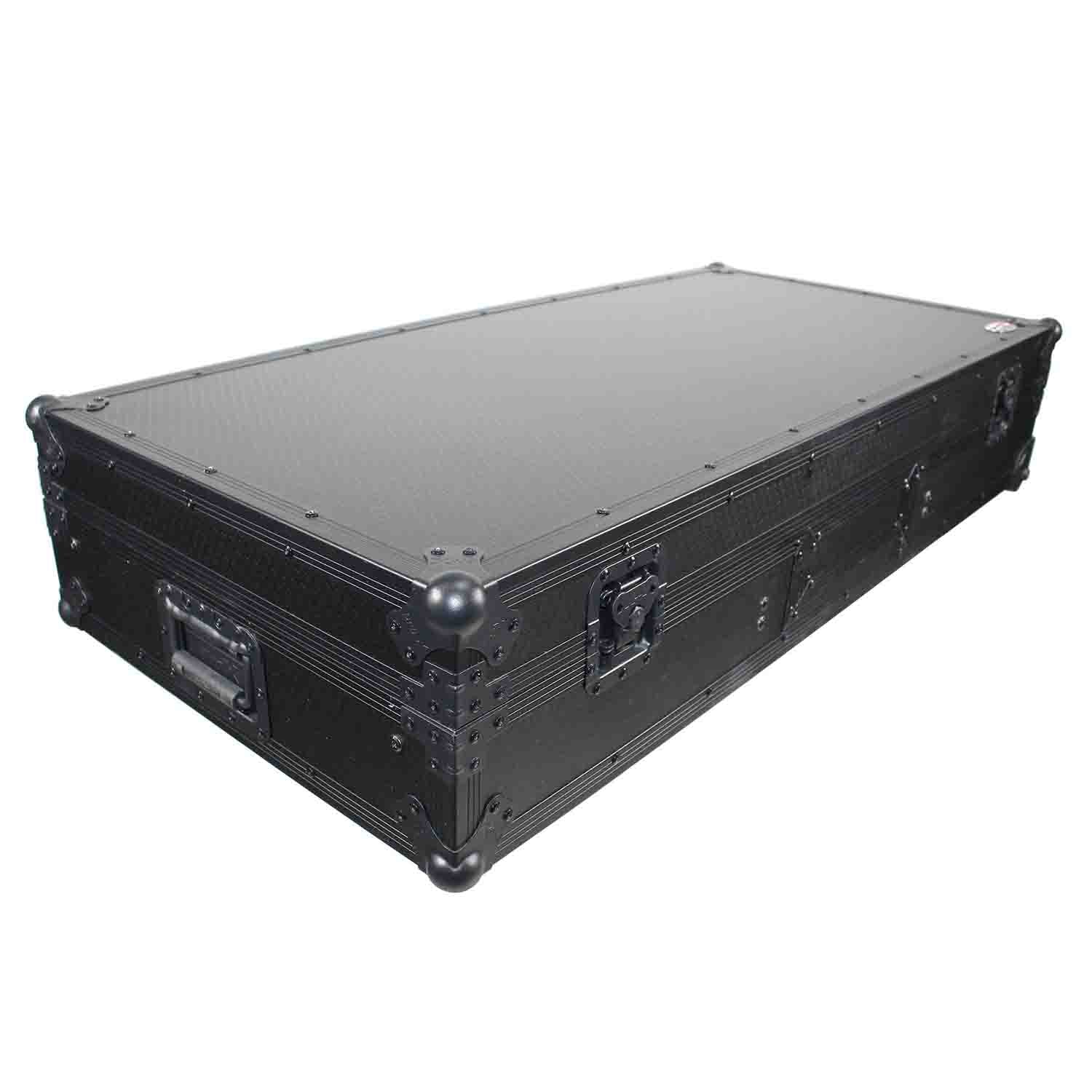 ProX XS-TMC1012WLTFBTLBL DJ Flight Coffin Case For Rane 72 Mixer and 2 Turntables in Battle Mode - Black on Black - Hollywood DJ