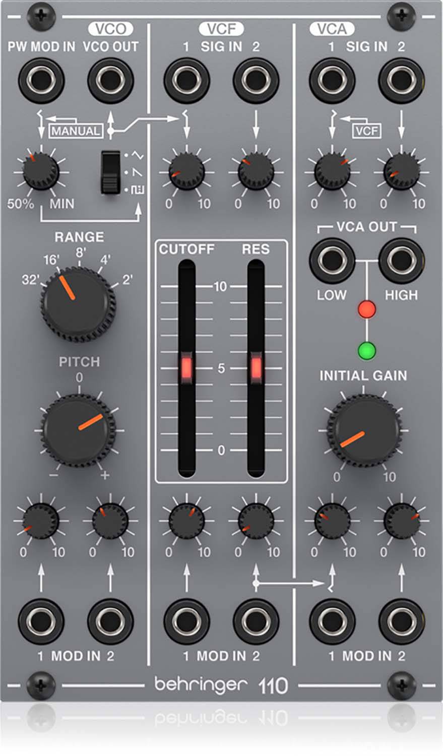 Behringer 110 VCO/VCF/VCA, Legendary Analog VCO/VCF/VCA Module For Eurorack - Hollywood DJ