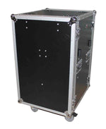 ProX T-18RSPWDST 18U Vertical Shockproof Rack Case 20 In Deep W-Side Tables and Casters - Hollywood DJ