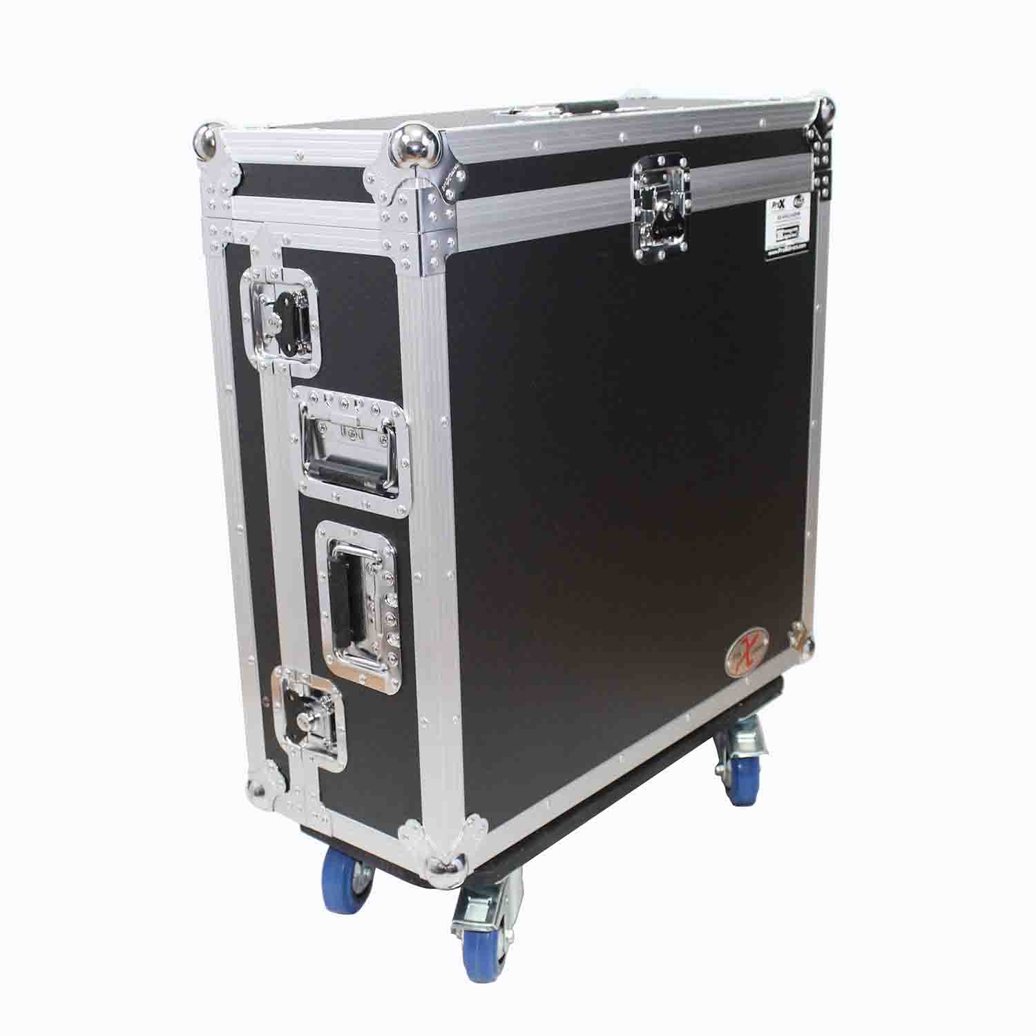 ProX XS-AHQU24DHW DJ Flight Road Case for Allen and Heath QU-24 Mixer With Doghouse and Wheels ProX Cases