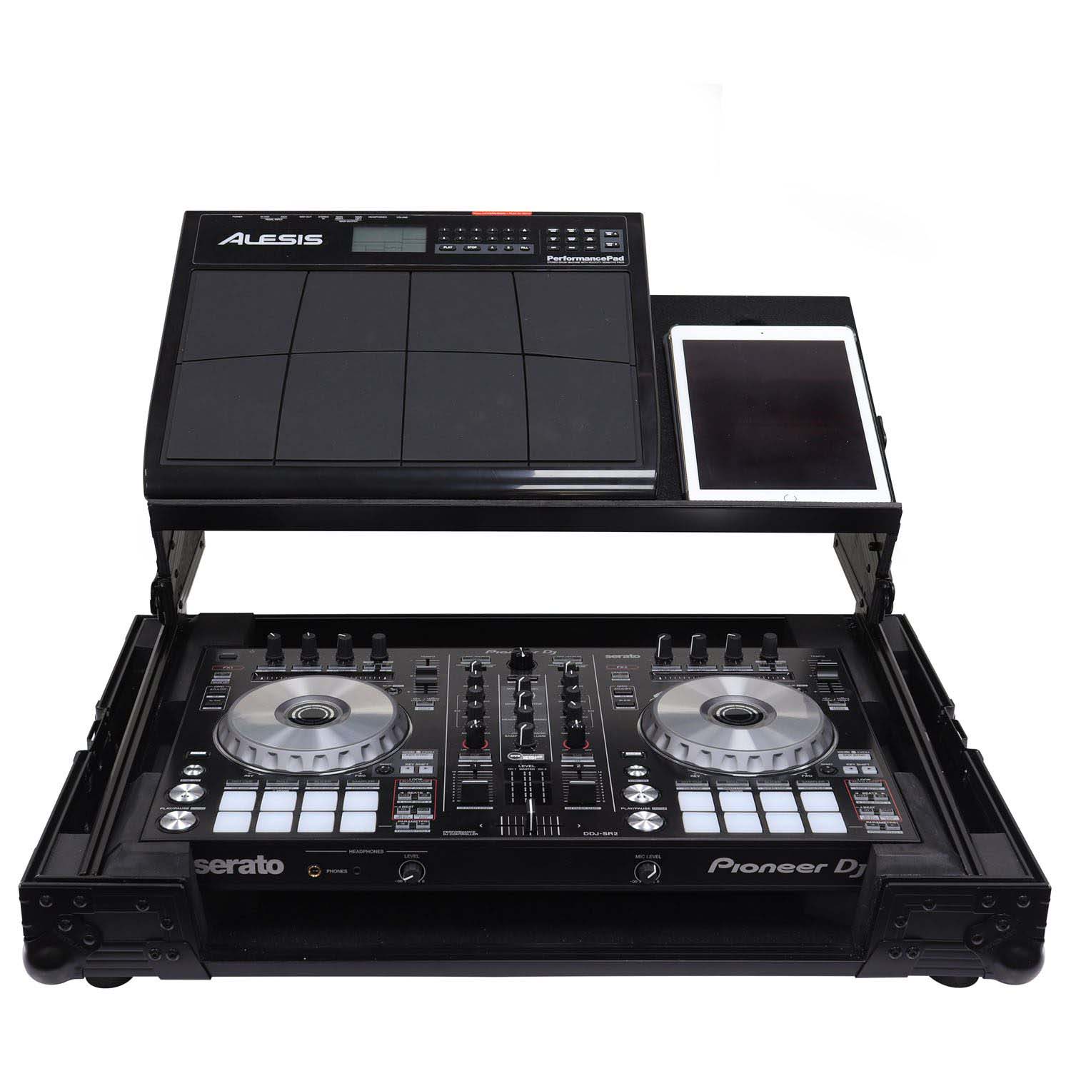 Open Box: Odyssey FZGSADDJSR2BL Flight Case for Pioneer DDJ-SR / DDJ-SR2 DJ Controller with Angle Glide Platform - Black - Hollywood DJ
