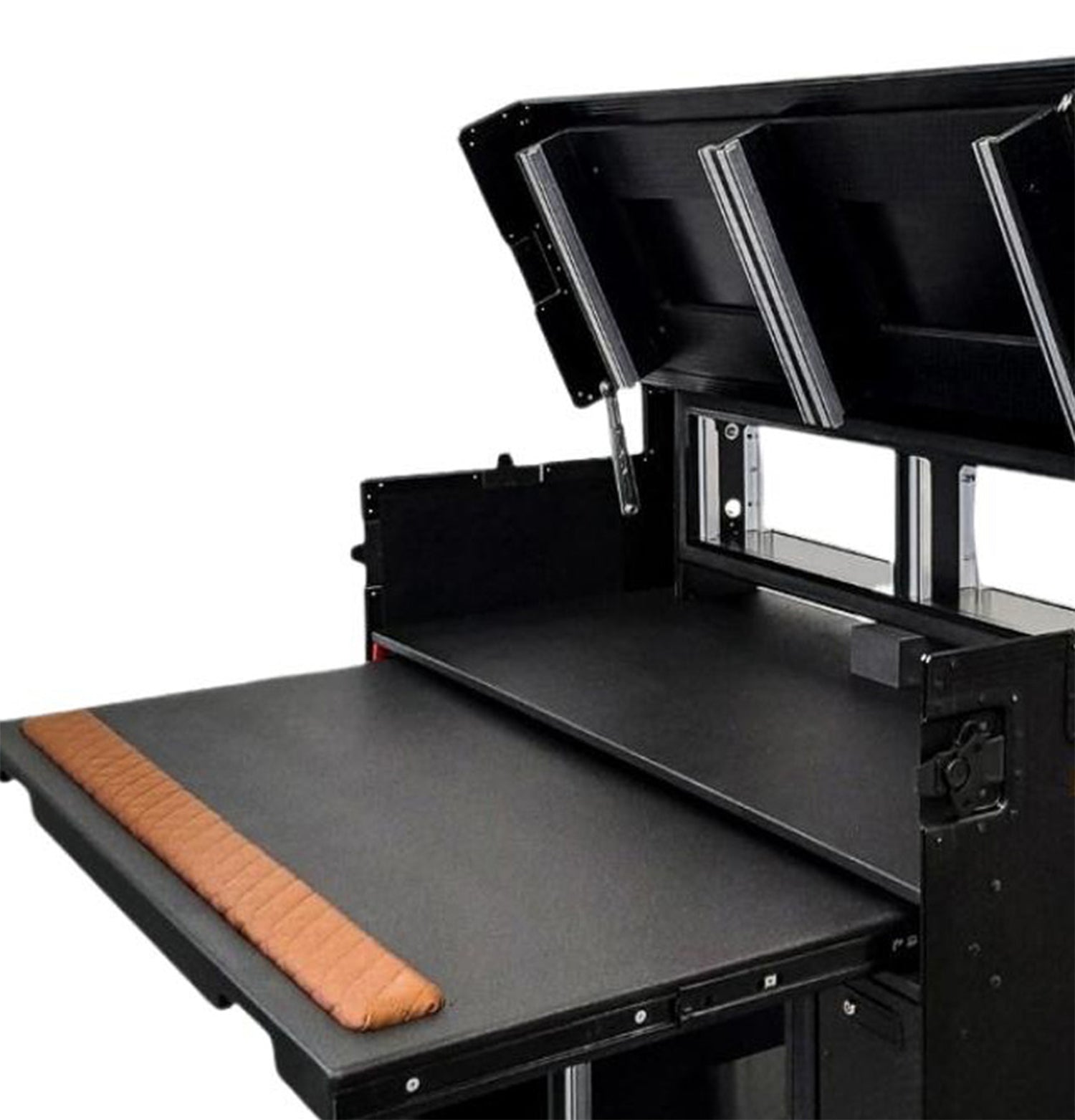 PROX XZF-AVPRO 2X12U 2x4U BLK BLK Mobile AV Broadcasting Streaming Recording Studio Workstation Case - Black - Hollywood DJ