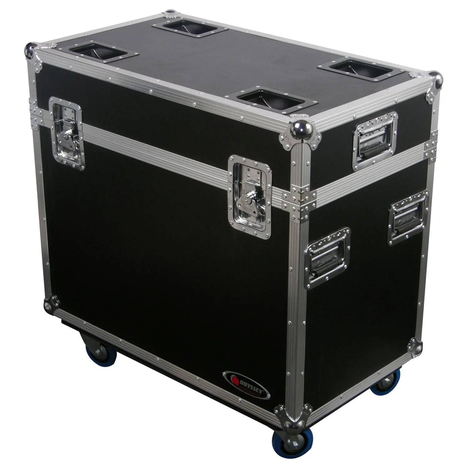 Odyssey FZMH250X2W, Universal Dual Large 250 Moving Heads Lighting Flight Case With Wheels - Hollywood DJ