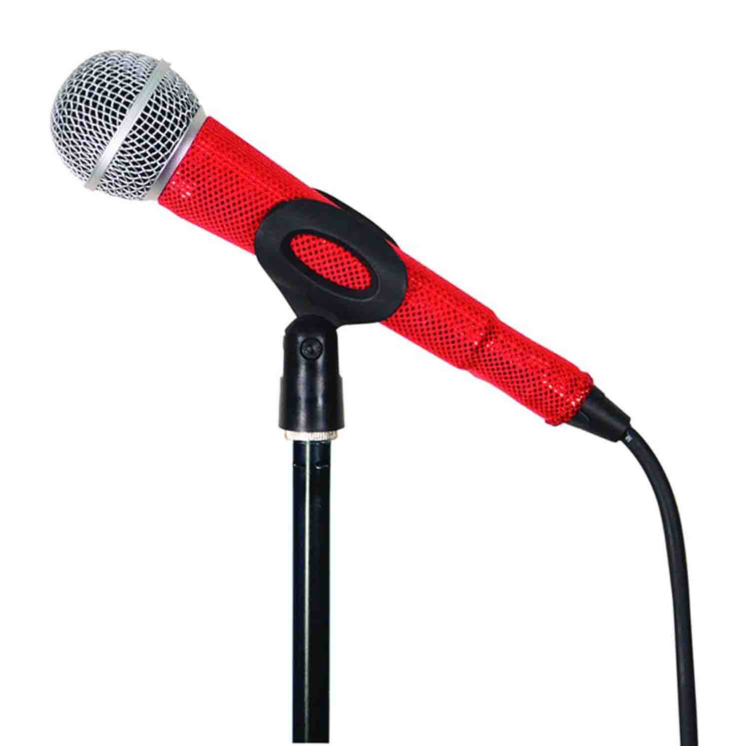 MicFX SF075 Sensation Microphone Sleeve - Red - Hollywood DJ