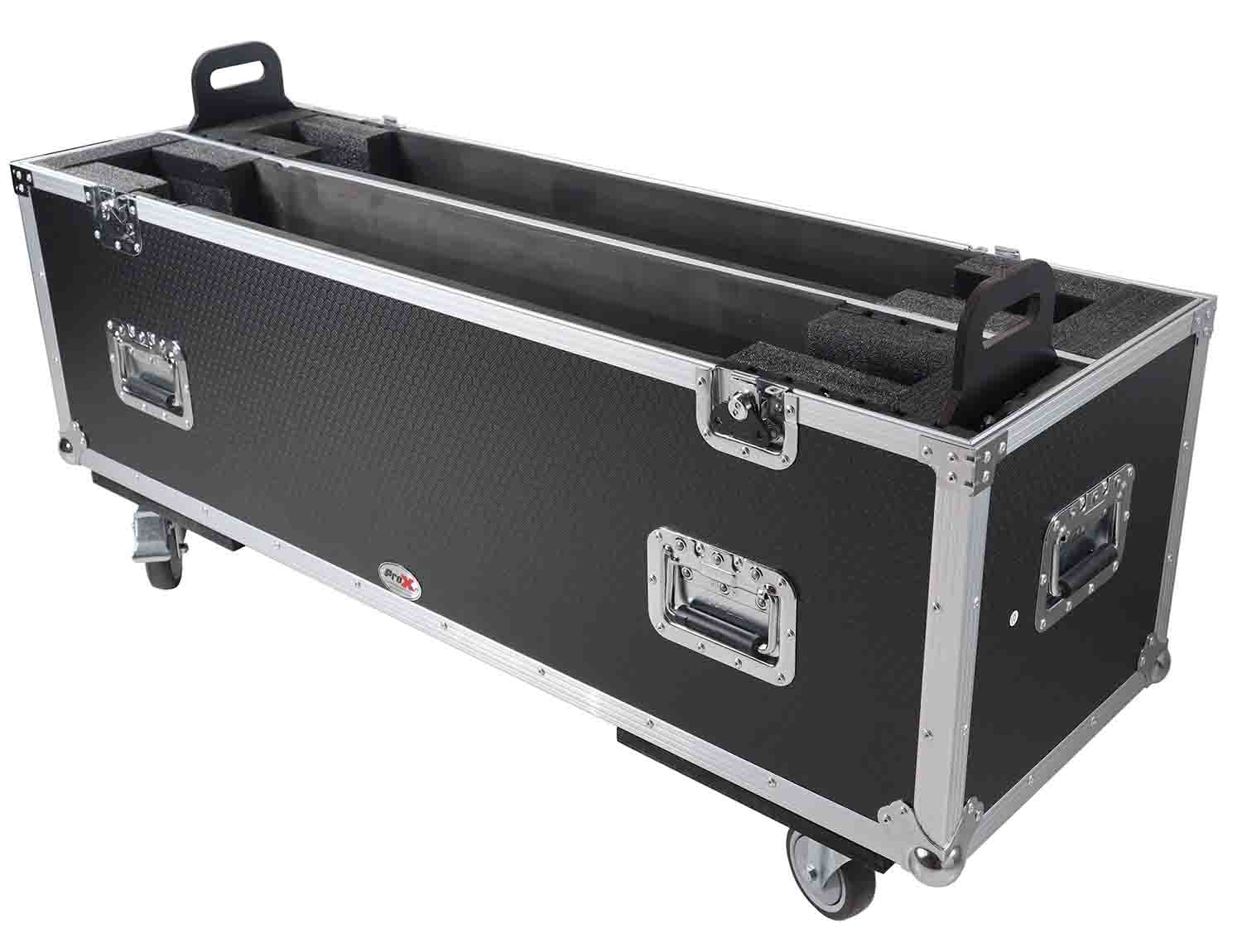 ProX XS-LCD4350WX2 Road Case for Flat Panel LCD-LED-Plasma Monitor Holds up to Two 43"-50" TVs Adjustable Case W-4 Inch Casters - Hollywood DJ
