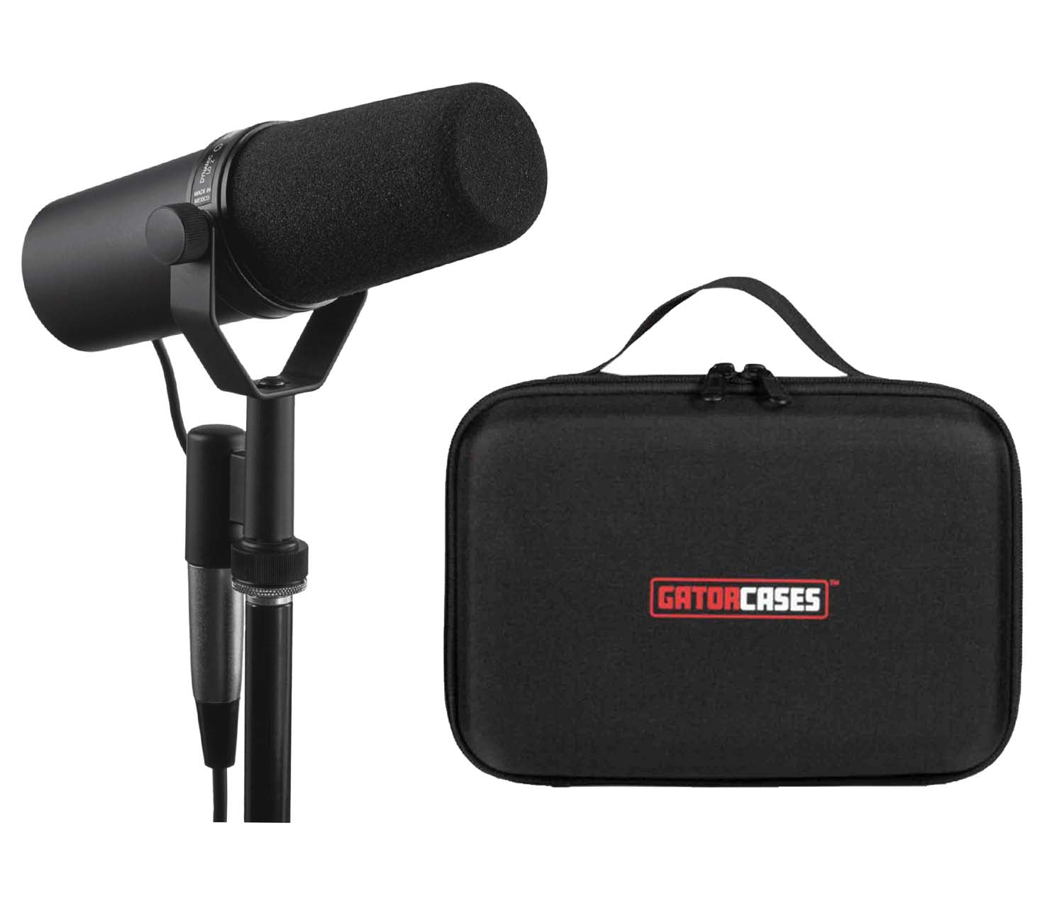 Shure SM7B Podcast vocal microphone with Gator Hard Case G-MIC-SM7B-EVA - Hollywood DJ