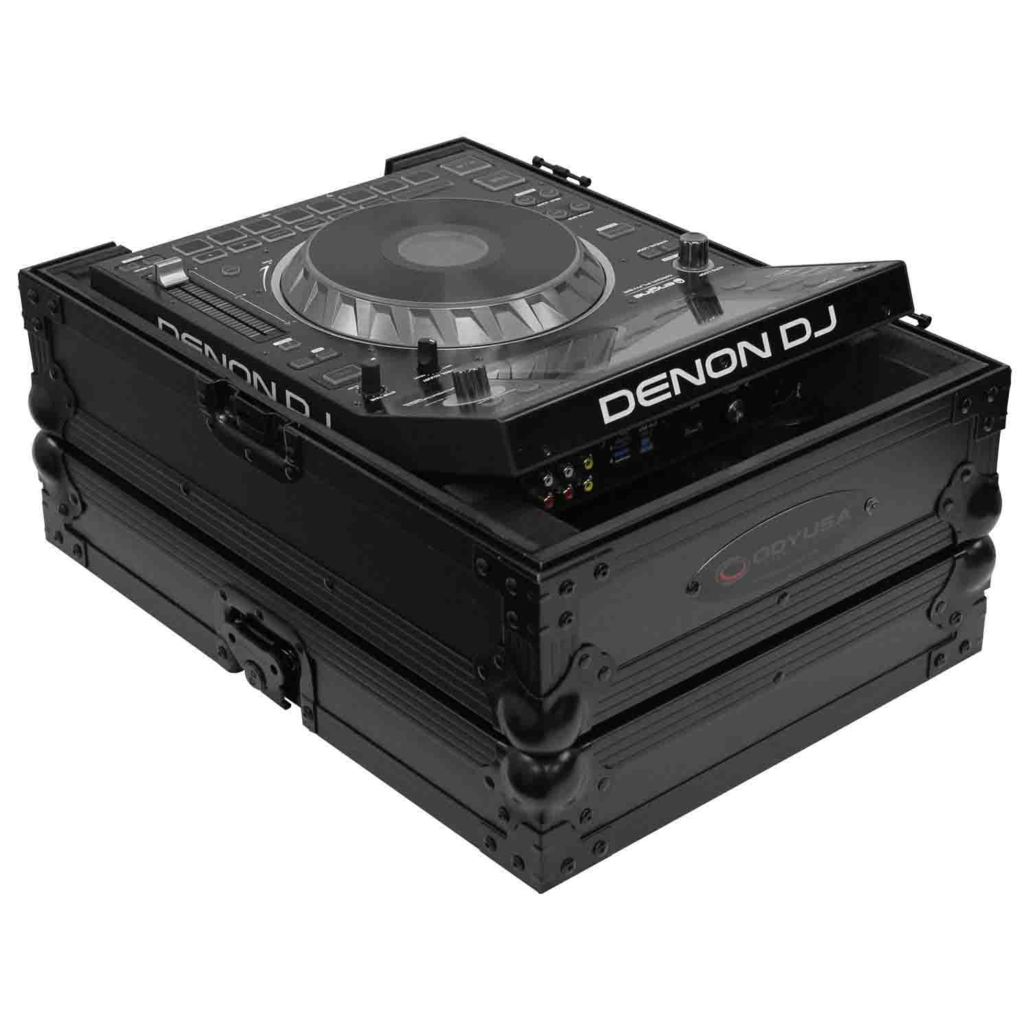 Odyssey FZCDJBL Universal DJ Flight Case for Large Format Media Player - Black - Hollywood DJ