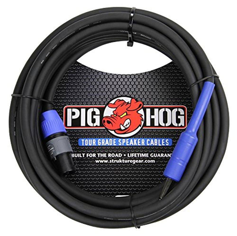 Pig Hog PHSC25S14 14 Gauge Speaker Cable Speakon to 1/4in, 25 ft - Hollywood DJ