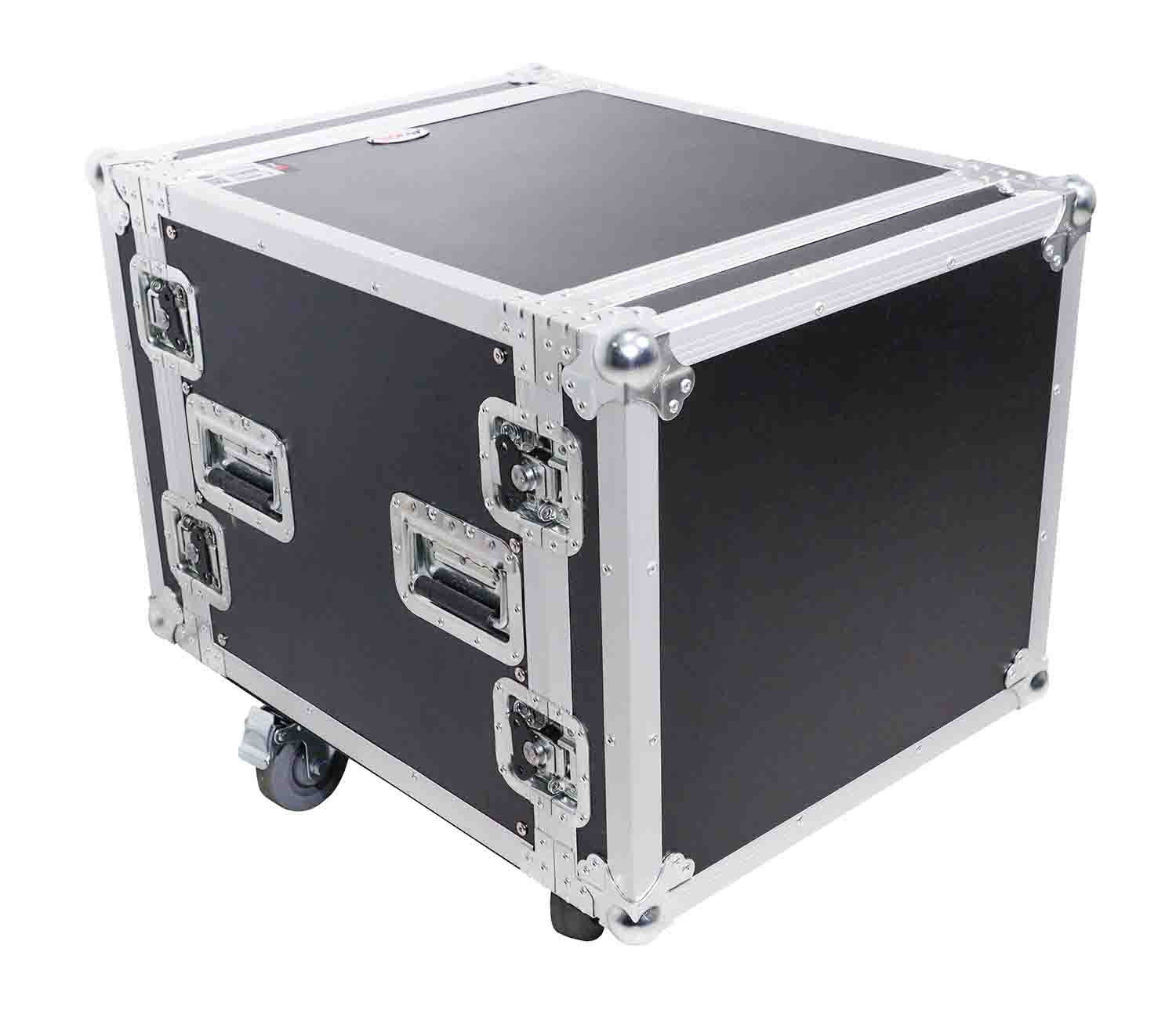 ProX T-10RSS, 10U Space Rack Mount Flight Case 19 Inch Depth with Casters - Hollywood DJ