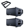 QSC LA108, 8" Powered Line Array Loudspeaker Package with Array Frame QSC