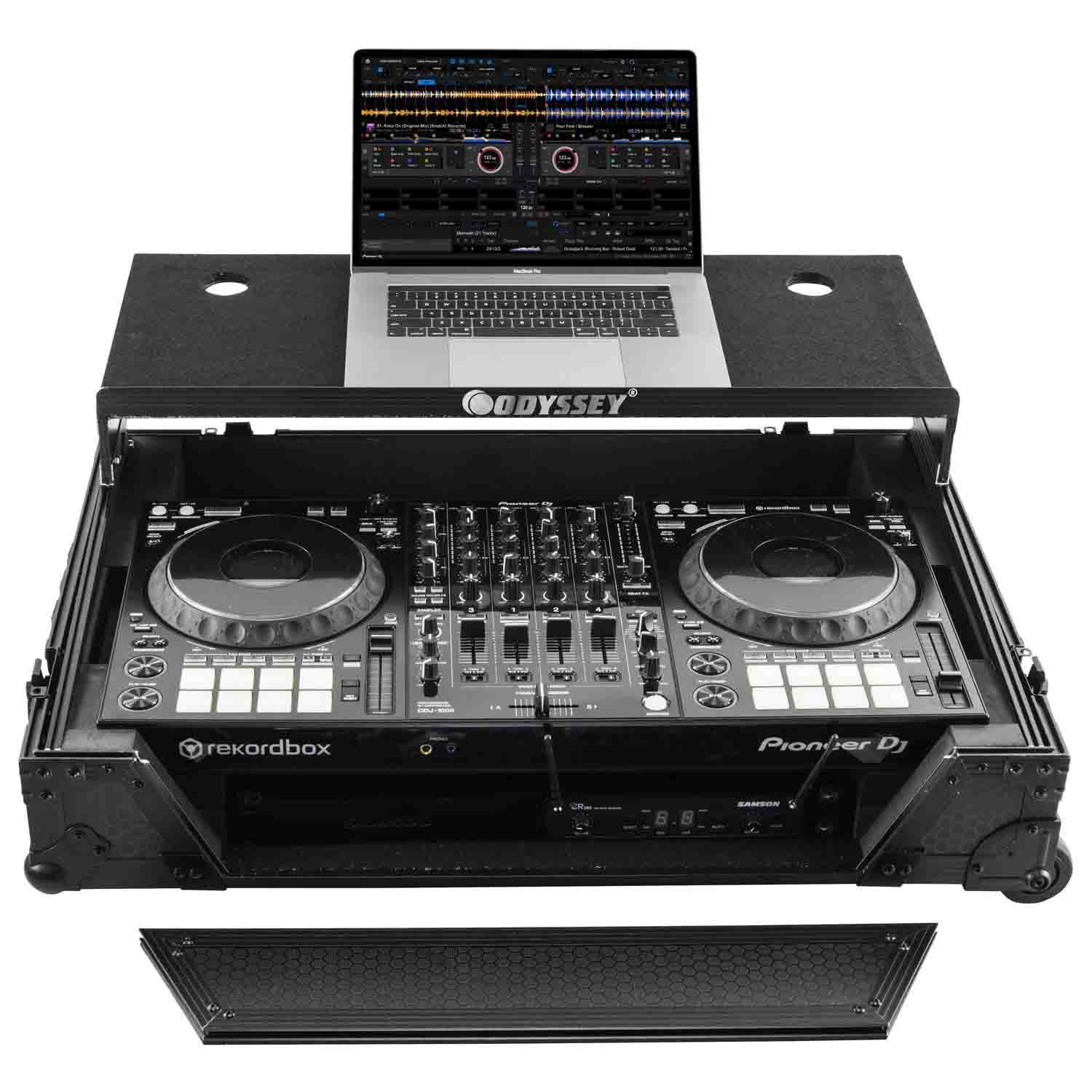 Odyssey 810271 Glide Style 1U Case for Pioneer DDJ-1000 DJ Controller with Wheels - Hollywood DJ