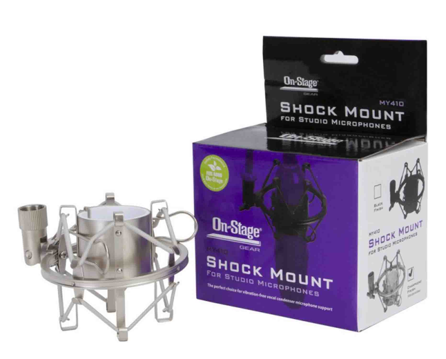 On Stage MY410CG Shock Mount for Studio Mics (42 mm–48 mm) - Hollywood DJ