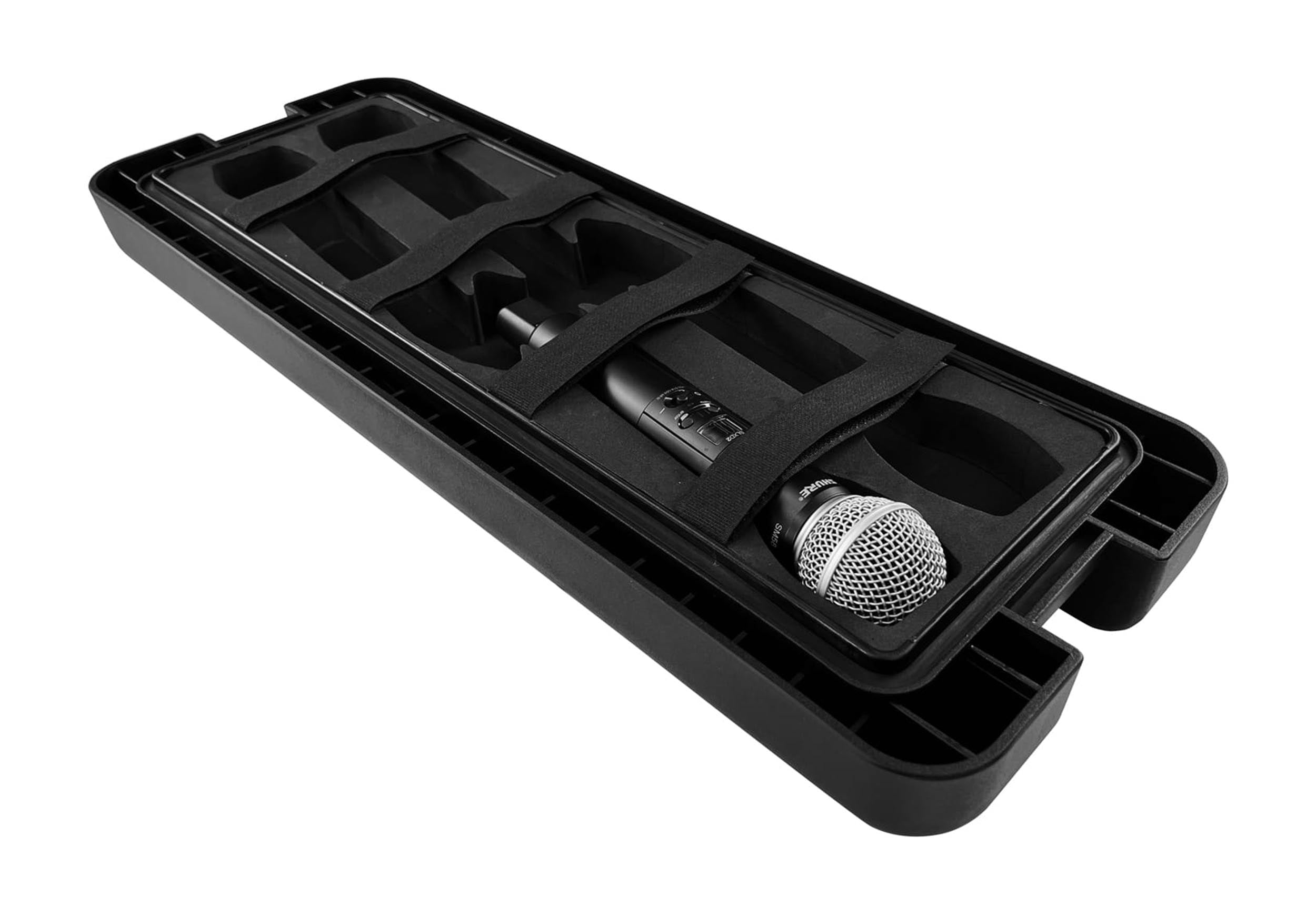 Odyssey VR4SMIC4ZP, Watertight 4U Rack Case with 4 Microphone Compartments Odyssey