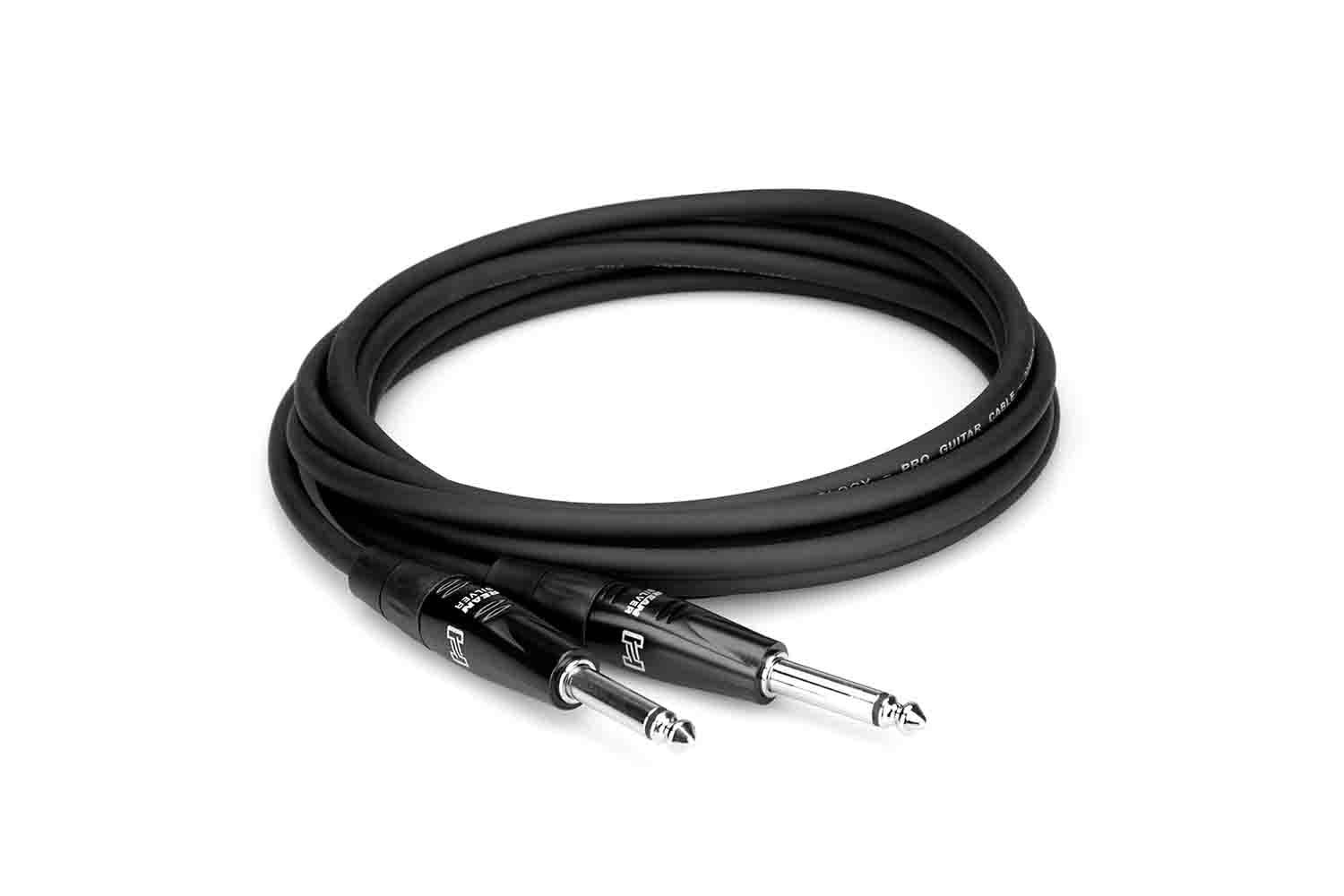 Hosa HGTR-010 Pro Guitar Cable, REAN Straight to Same - 10 Feet - Hollywood DJ