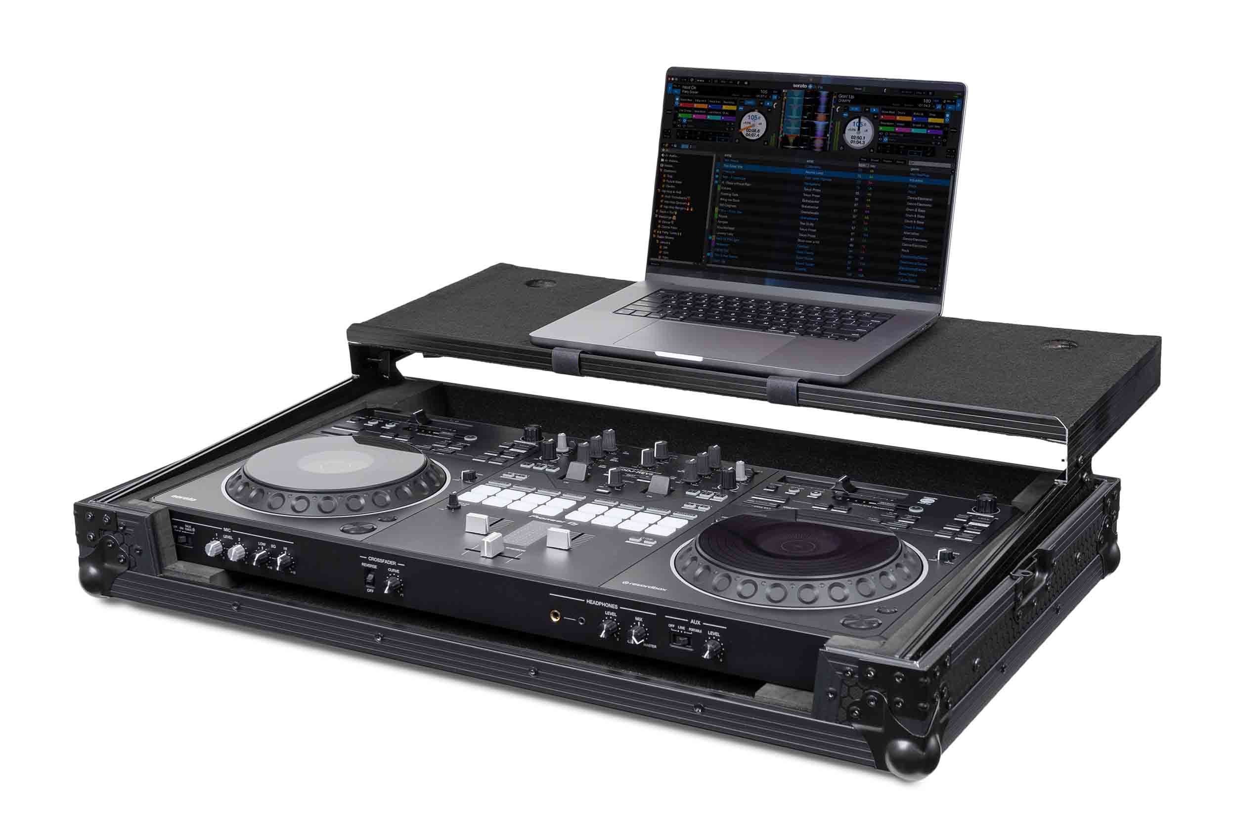 Headliner HL10018, Pitch Black Flight Case for DDJ-REV5 with Laptop Platform Headliner