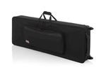 Gator Cases GK-76 Rigid EPS Foam Lightweight DJ Case for 76 Note Keyboards with Wheels - Hollywood DJ