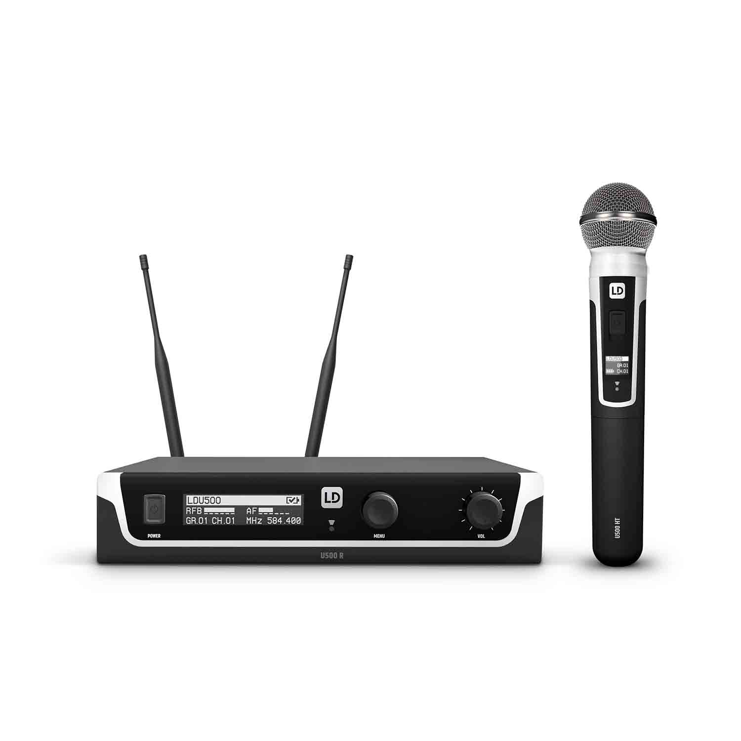 LD Systems U505 HHD Wireless Microphone System with Dynamic Handheld Microphone (584 – 608 MHz) - Hollywood DJ