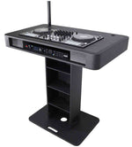 ProX XZF-DJCTBLCASE Control Tower DJ Stand with Laptop Arm, Travel Hard Cases - Black Finish - Hollywood DJ